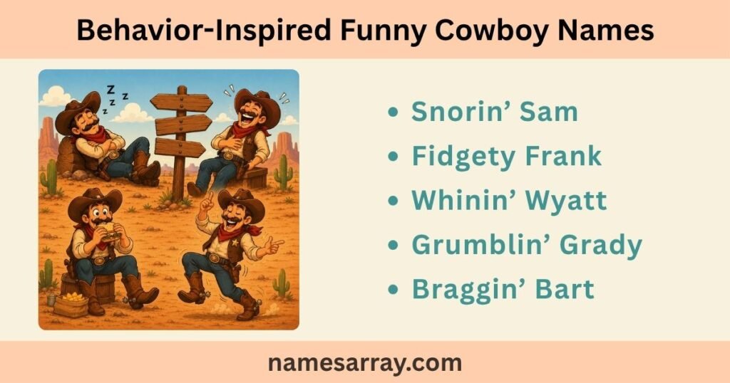 Behavior-Inspired Funny Cowboy Names
