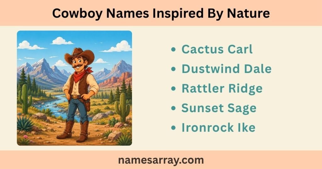 Funny Cowboy Names Inspired By Nature