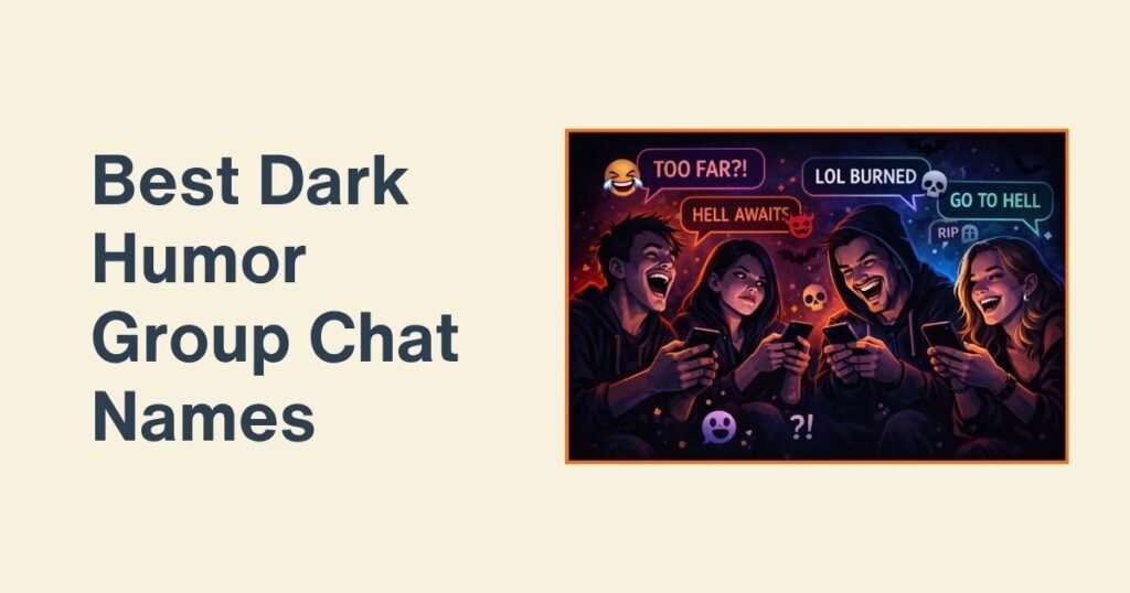 Best Dark Humor Group Chat Names