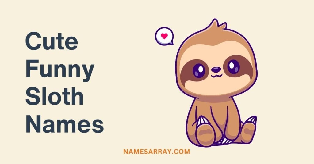 Cute Funny Sloth Names