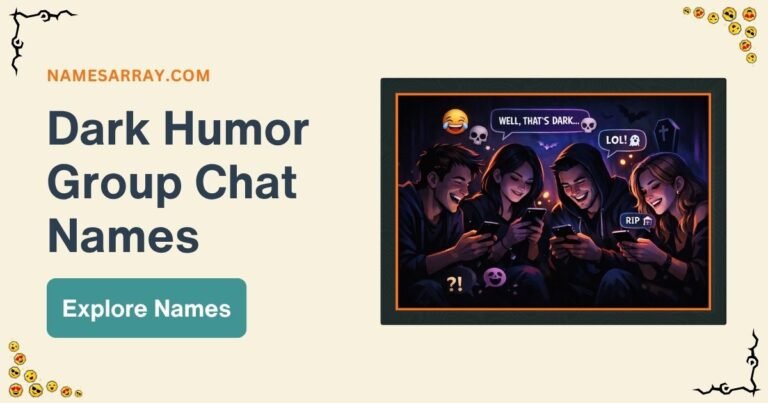 Dark Humor Group Chat Names