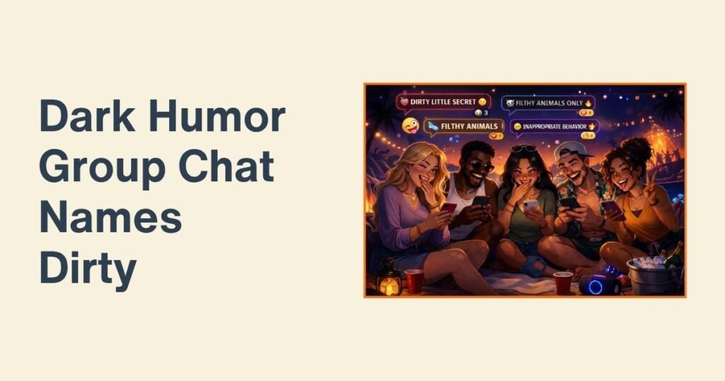 Dark Humor Group Chat Names Dirty