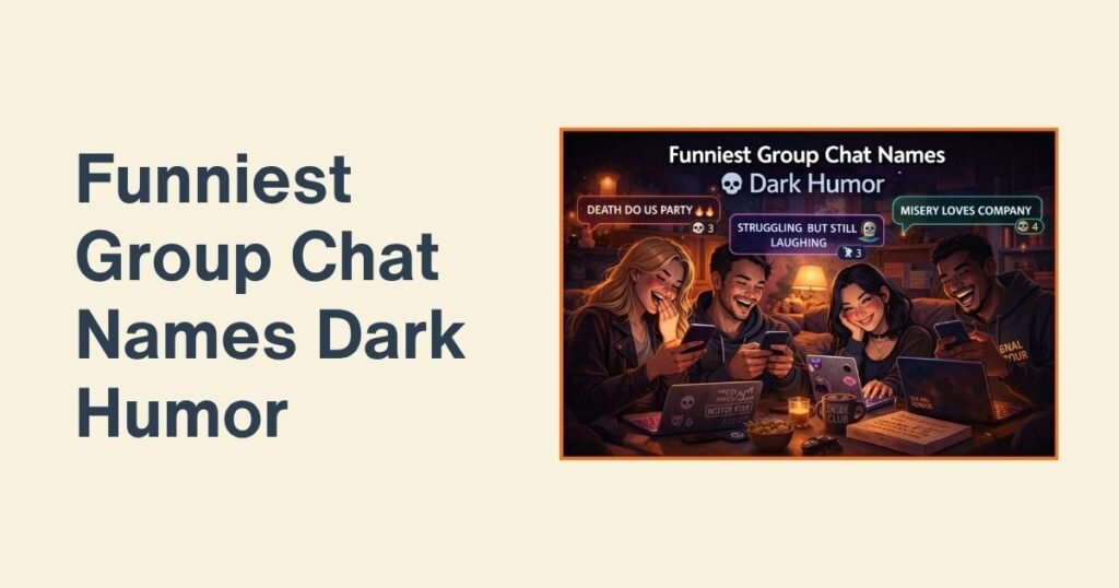 Funniest Group Chat Names Dark Humor