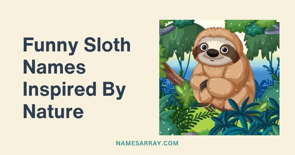 Funny Sloth Names Inspired By Nature