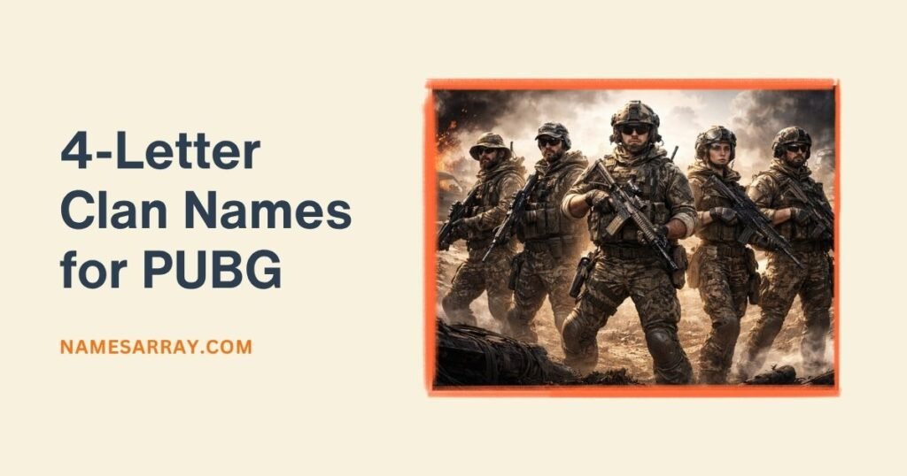 4-Letter Clan Names for PUBG