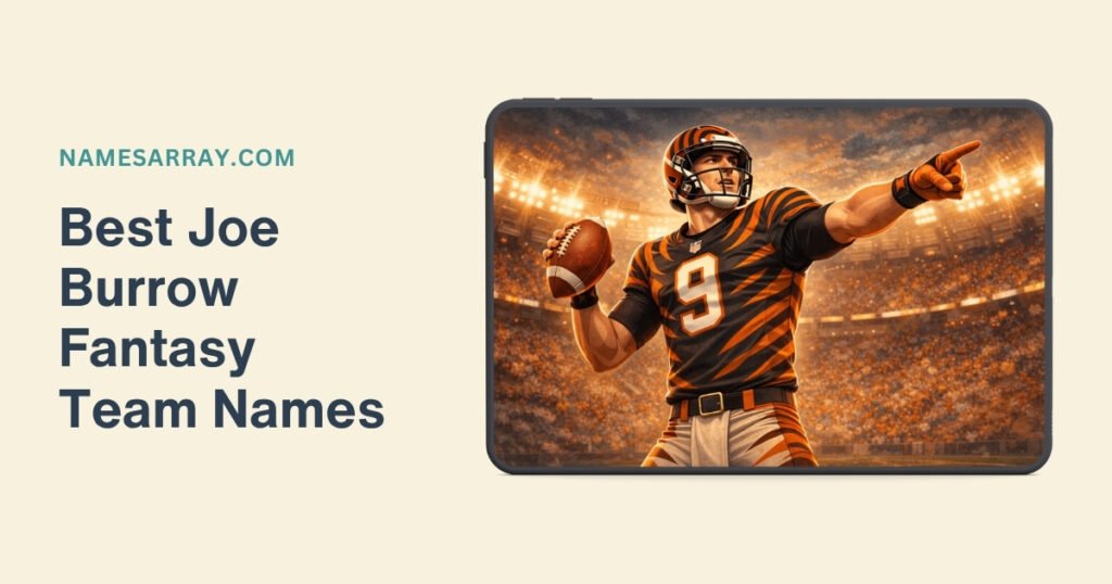 Best Joe Burrow Fantasy Team Names