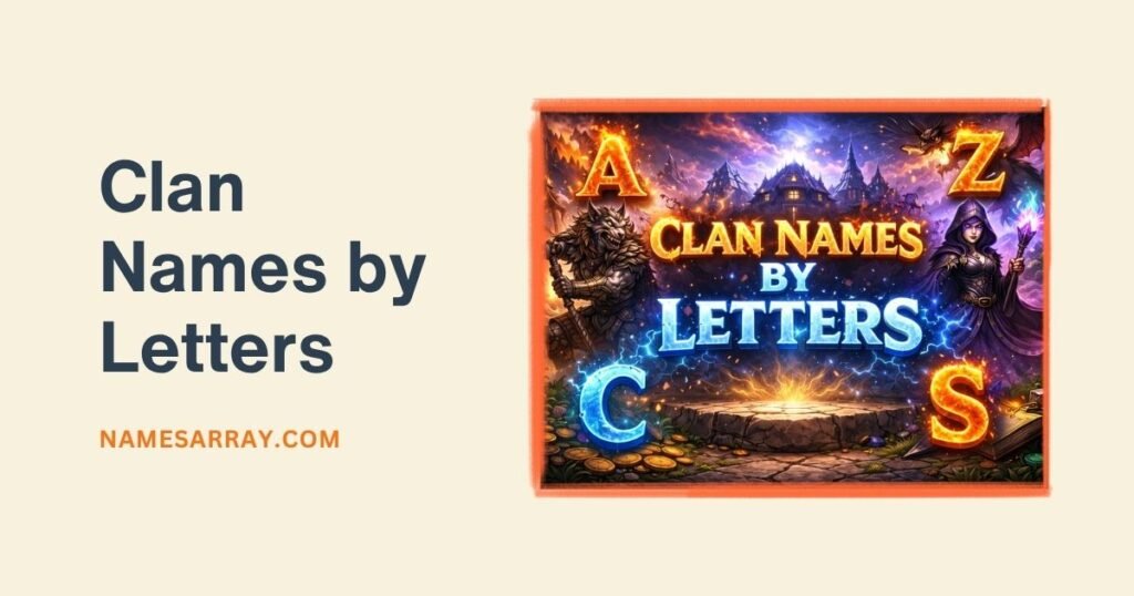 Clan Names by Letters