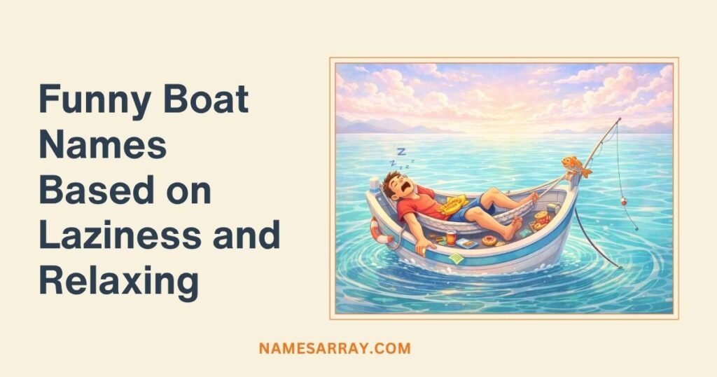 Funny Boat Names Based on Laziness and Relaxing
