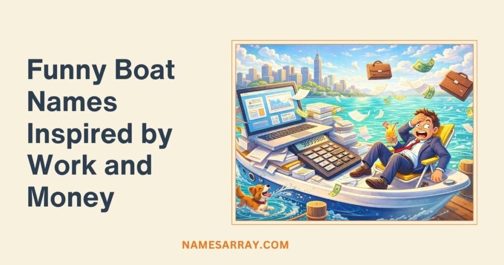 Funny Boat Names Inspired by Work and Money
