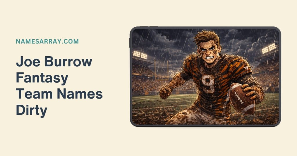 Joe Burrow Fantasy Team Names Dirty