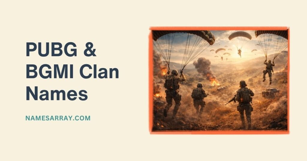 PUBG & BGMI Clan Names