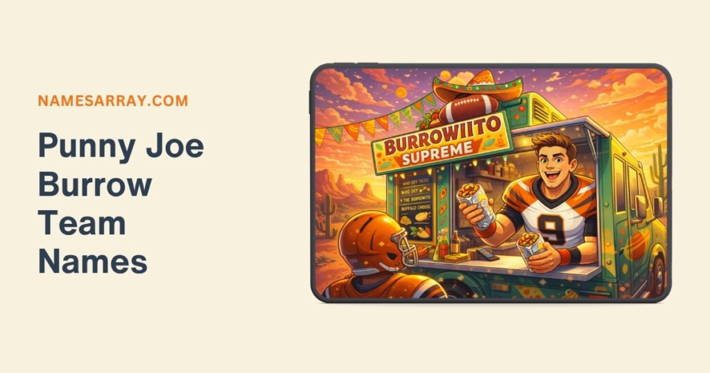 Punny Joe Burrow Team Names