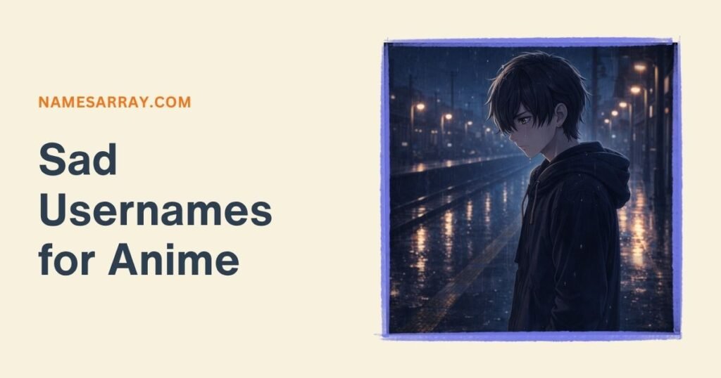 Sad Usernames for Anime