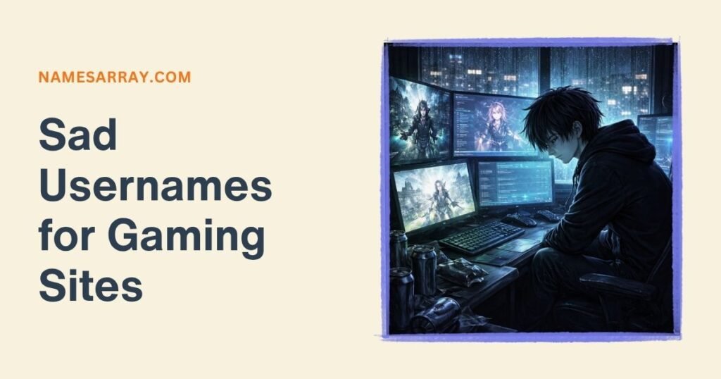 Sad Usernames for Gaming Sites