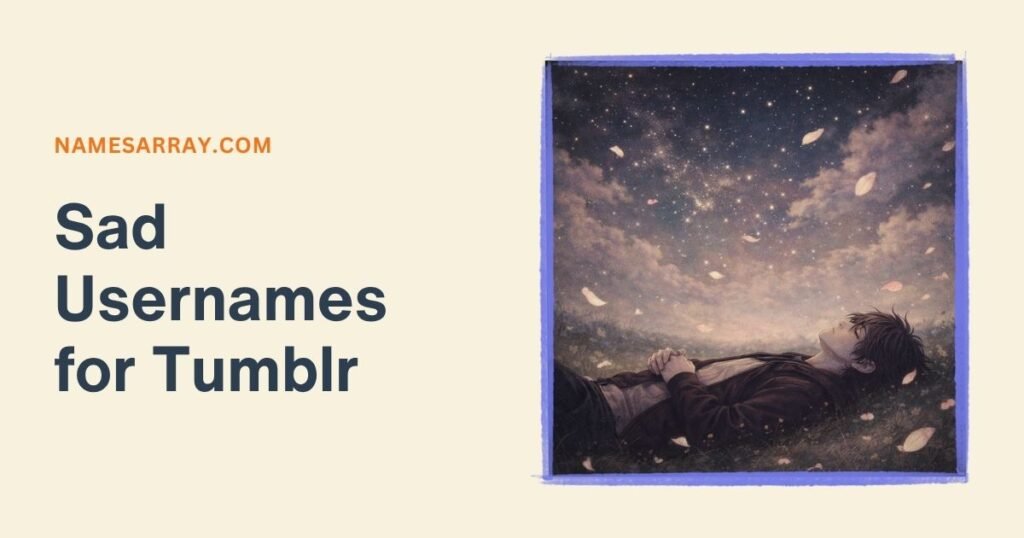 Sad Usernames for Tumblr