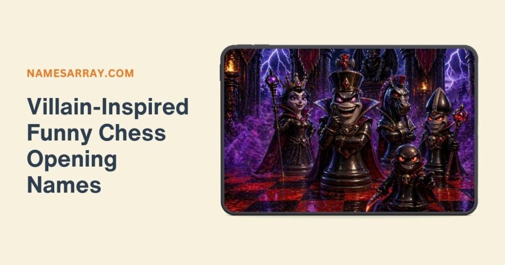 Villain-Inspired Funny Chess Opening Names