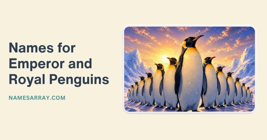 Names for Emperor, King, and Royal Penguins