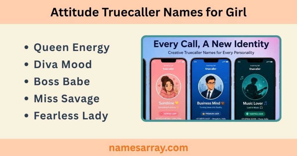 Attitude Truecaller Names for Girl