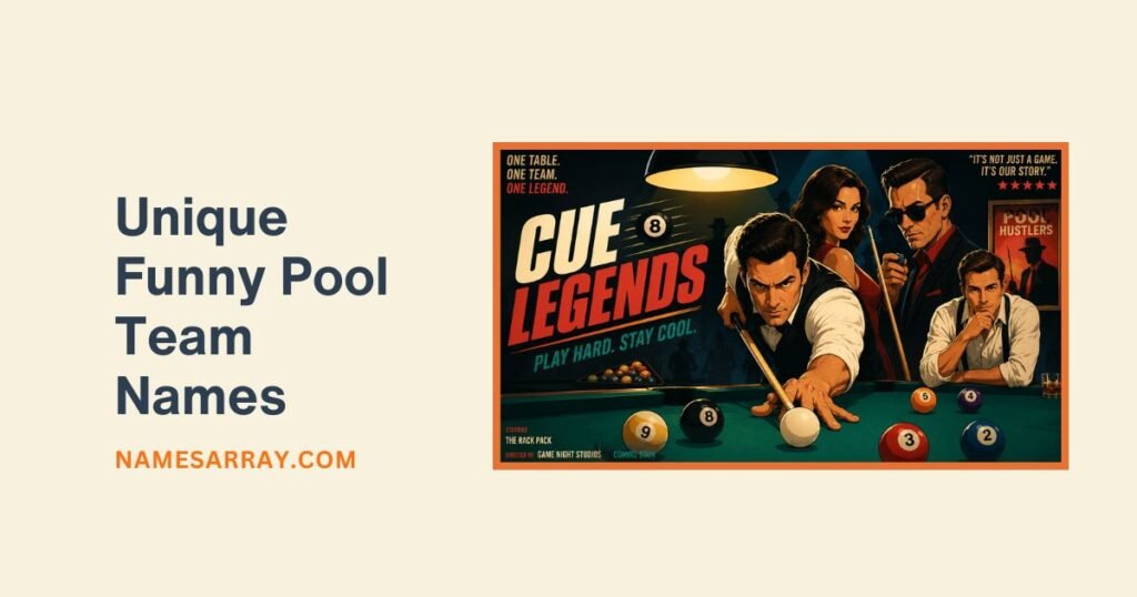 Unique Funny Pool Team Names