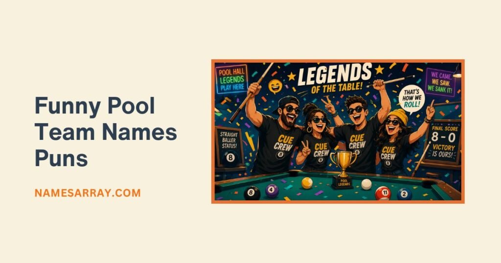 Funny Pool Team Names Puns