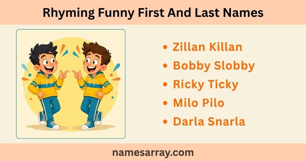 Rhyming Funny First And Last Names: 