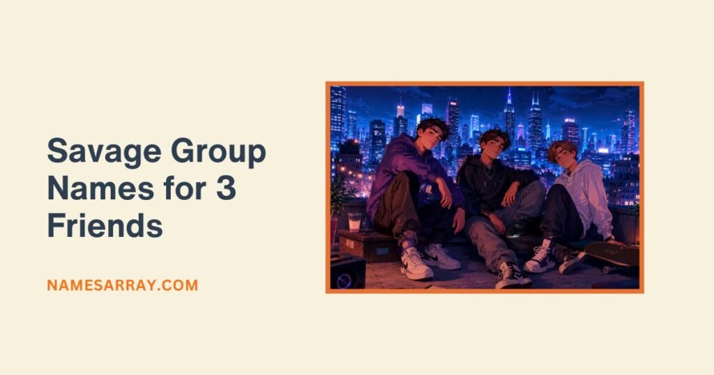 Savage Group Names for 3 Friends
