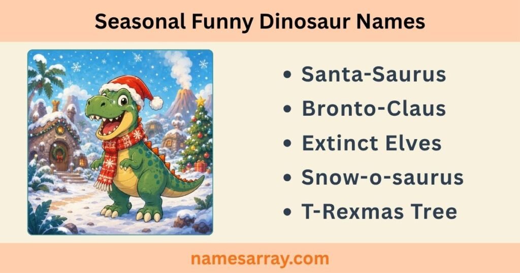 Seasonal Funny Dinosaur Names