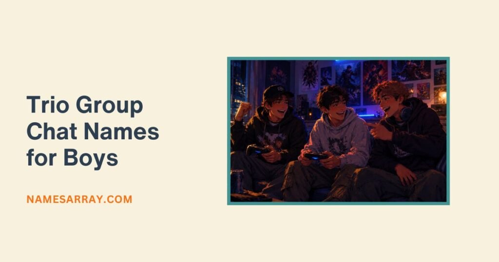 Trio Group Chat Names for Boys