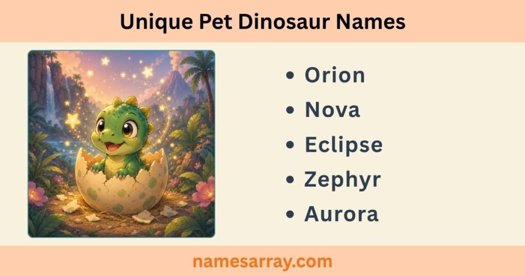 Unique Pet Dinosaur Names