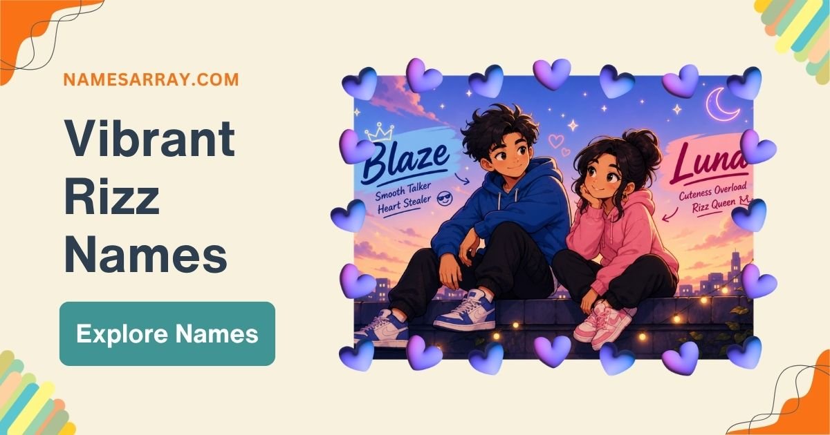 Good Rizz Cute 800+ Vibrant Rizz Names (Cool, Funny & Unique) to Boost Your Charm ...