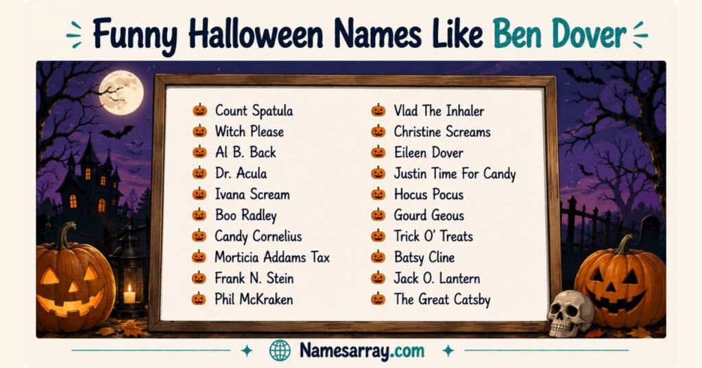 Funny Halloween Names Like Ben Dover