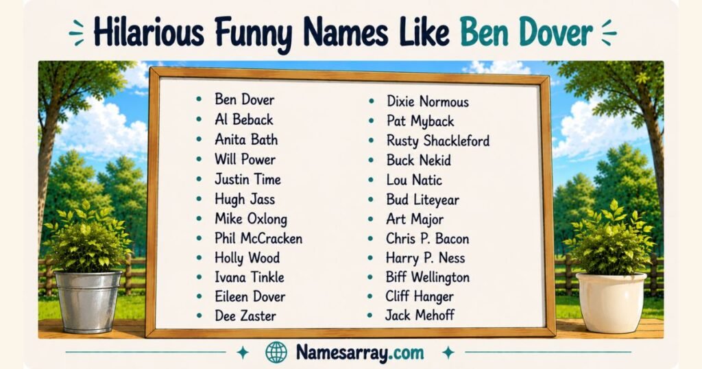 Hilarious Funny Names Like Ben Dover