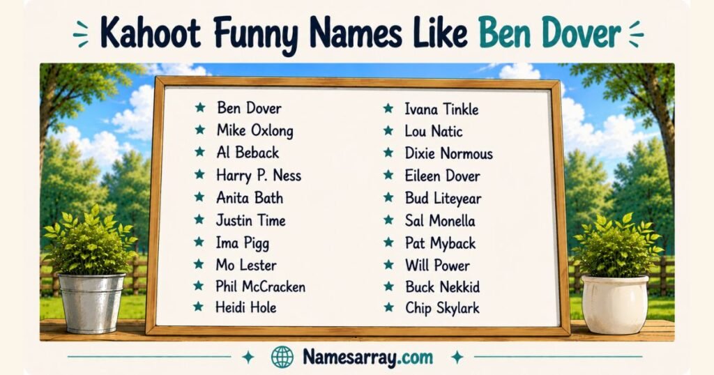 Kahoot Funny Names Like Ben Dover