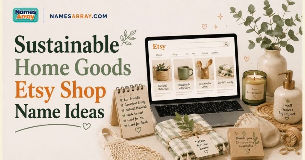 Sustainable Home Goods Etsy Shop Names