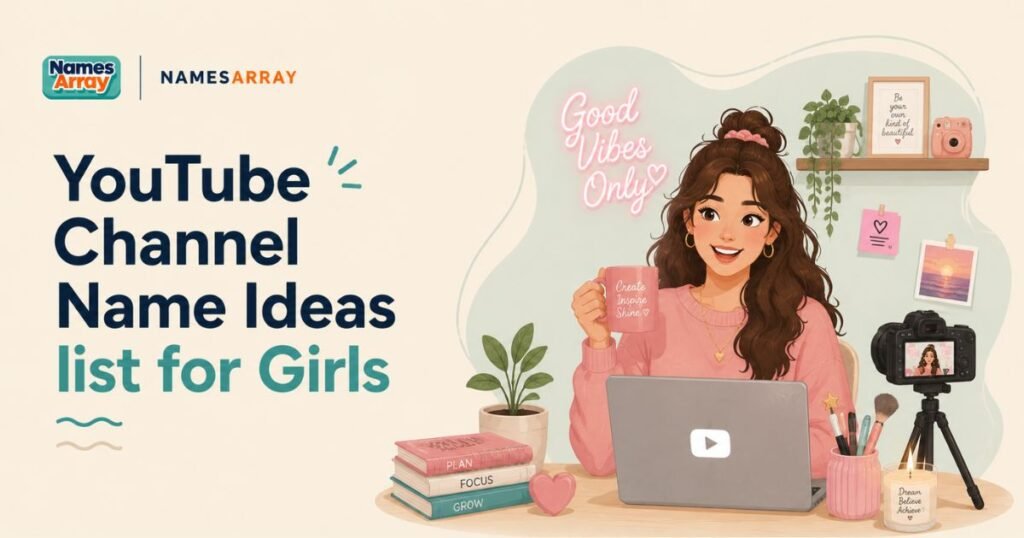 YouTube Channel Name Ideas list for Girls