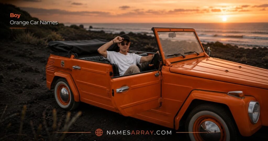 Boy Orange Car Names