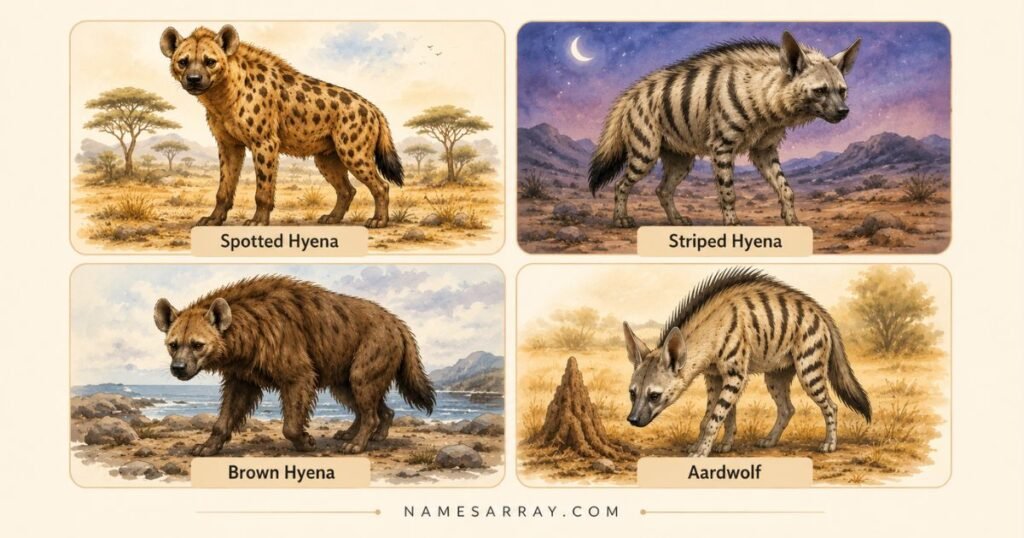 Types of Hyenas