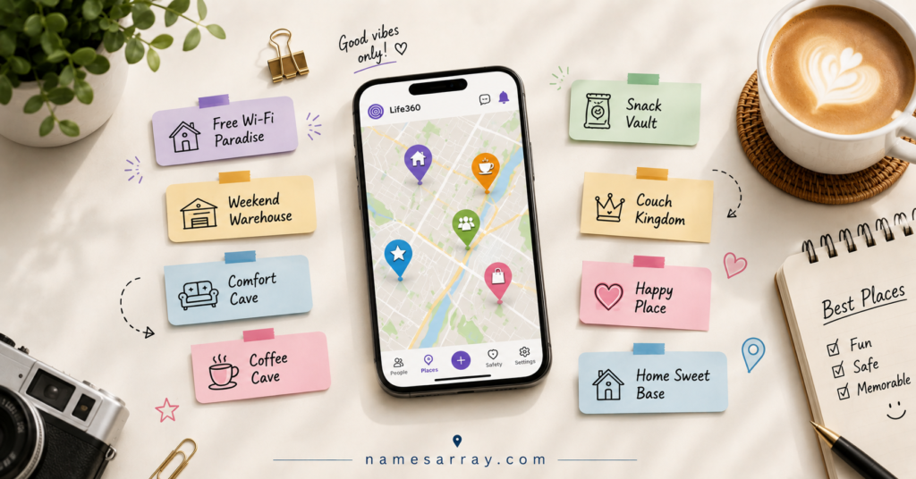 Baddas Names for Places on Life360
