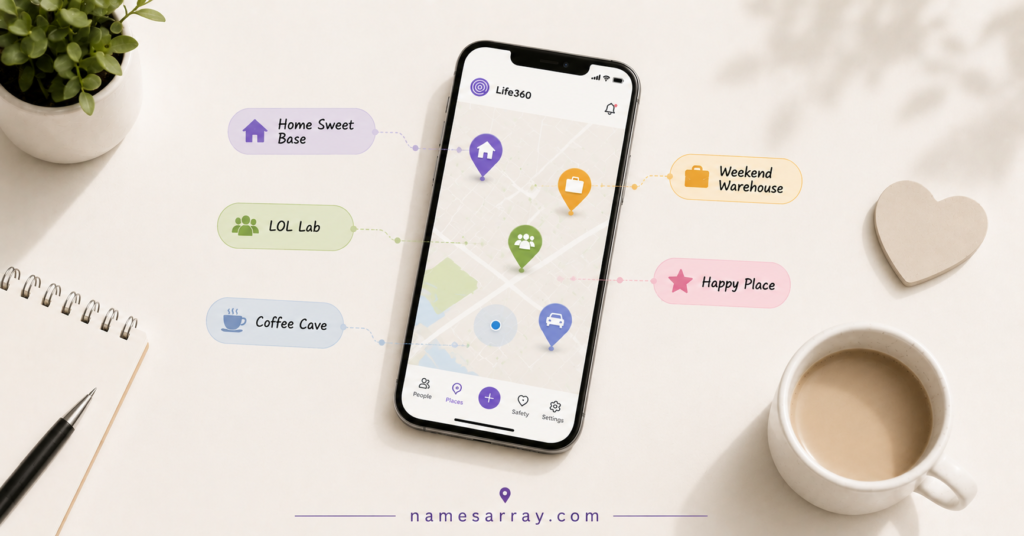 Fantasy Names for Places on Life360