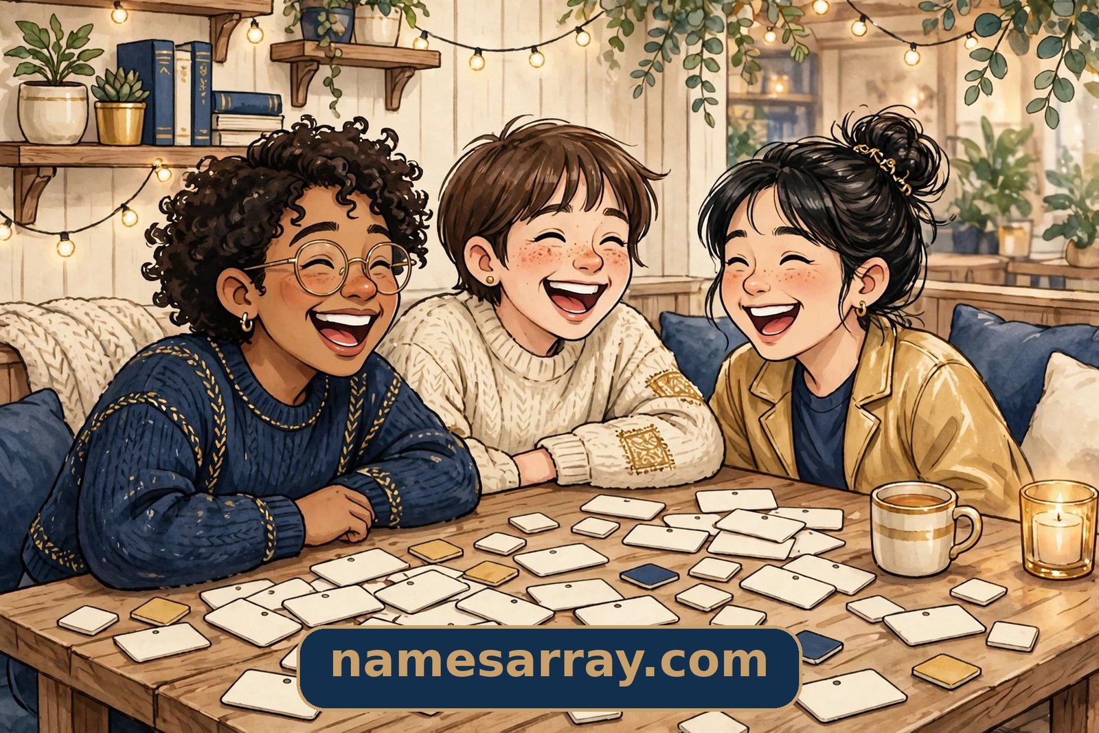 funny first and last names friends laughing